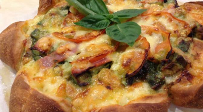Avocado and Basil Pizza